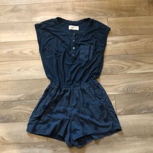 Abercrombie Kids Blue Button-down Romper 13-14